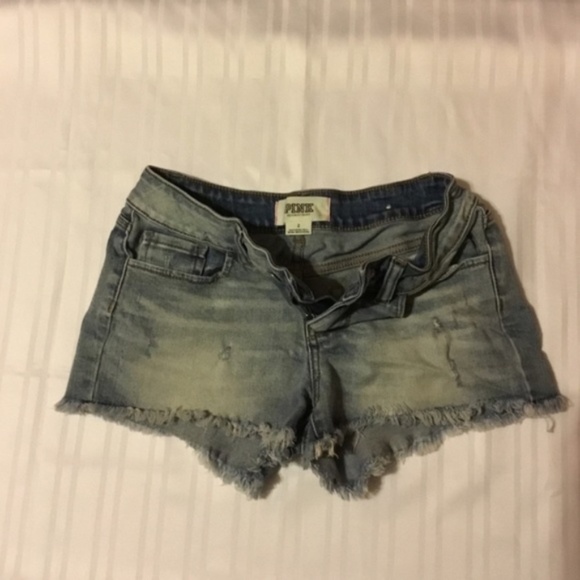 Victoria's Secret Pink Jean Shorts Size 2 - Picture 2 of 9